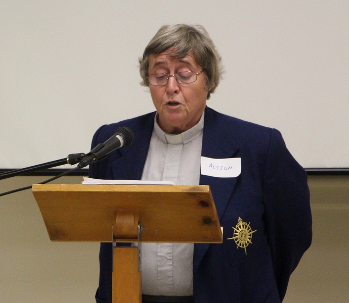 Rev. Canon Dr. Alyson Barnett-Cowan, keynote speaker and former President of the Canadian Council of Churches